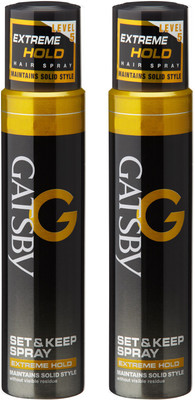 

Gatsby Set and Keep Spray Extreme Hold Pack of 2 Spray(500 ml)
