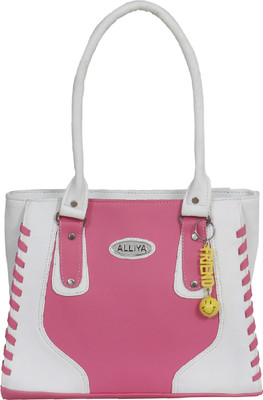 

Alliya Shoulder Bag(White, Pink), Pink;white