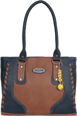 Aliya Shoulder Bag(Blue, Tan)