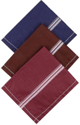 Ishaya Stores Dark Color Raj Handkerchied Pack Of 3 [ Multicolor ] Handkerchief(Pack of 3)