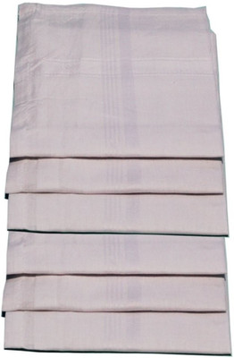 Shop At Bargain Pure White Raj Handkerchief Pack Of 6 [ White ] Handkerchief(Pack of 6)