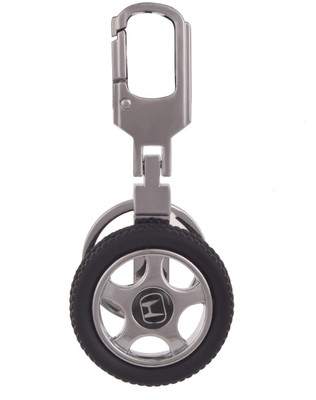 SLN Retail Honda Spinning Tyre Rotary Wheel Locking Metal Keychain Key Chain