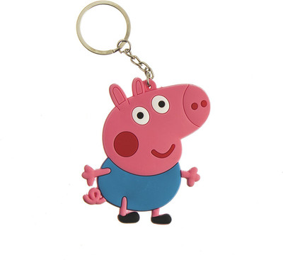 

DhanSai Expressions Peppa Pig Double Sided Rubber Keychain Key Chain
