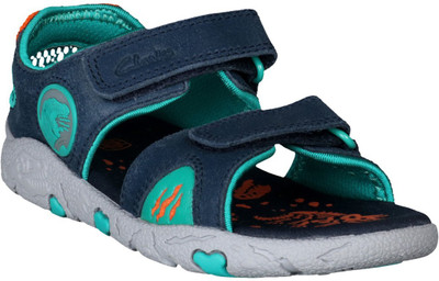 

Clarks Boys Velcro Flats(Dark Blue, Navy blue