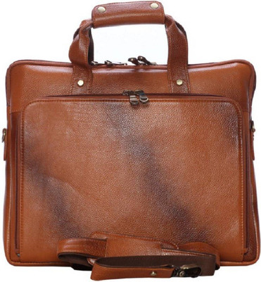 

SAVERA LEATHER 15.6 inch Laptop Messenger Bag(Tan), Black;brown;tan