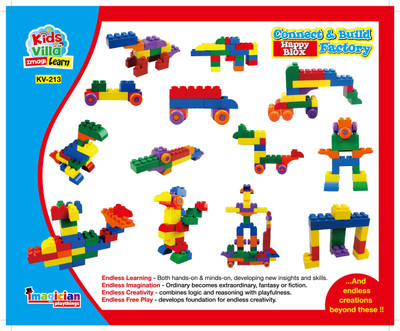 

Kids Villa Imagi Learn Connect & Build - Happy Blox(Multicolor)