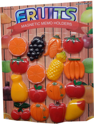 

Shoppernation Fancy Fruit Design Fridge Magnets Memo Holder(Multicolor)