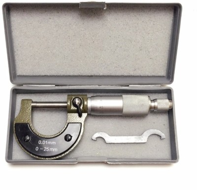 

BalRama High Quality 0-25mm/0.001mm Outside Micrometer Gauge + Storage Box + Locking Clamp Key Vernier Caliper Precision Measuring Tool External Micro Meter Ruler Tool Outer Diameter Micrometer External Dimensions Measuring Instruments to Measure the Dist