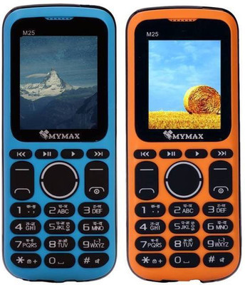 

Mymax M25 Combo of Two Mobiles(Blue & Yellow)
