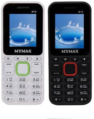 

Mymax M16 Combo of Two Mobiles(White Green, Black Red)
