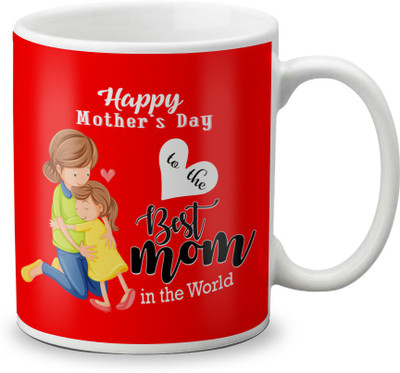 

LOF LOF Best Mom Ever Gifts For Mother's Day Ceramic Mug(325 ml), White