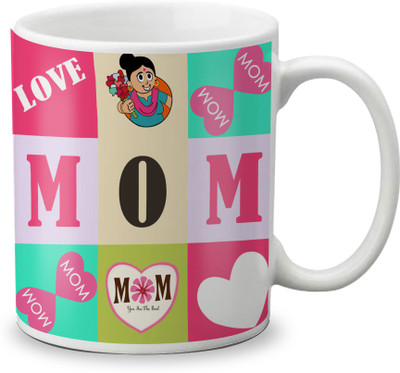 

LOF LOF I Love My Mom Gifts For Mummy For Mother's Day Ceramic Mug(325 ml), White