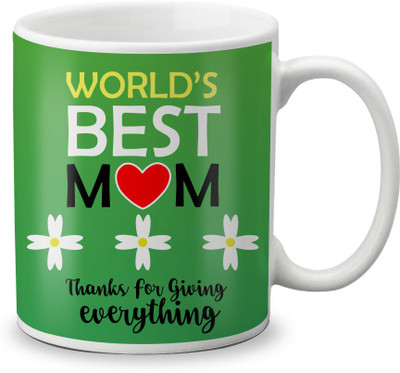 LOF LOF Mom Gifts For Mother's Day Love Printed Ceramic Mug(325 ml), White
