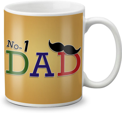 

LOF World's No.1 Dad Gifts For Father Day Ceramic Mug(325 ml), White
