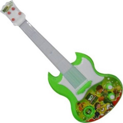 

Fabofly Rockband Musical Guitar for Kids With Pop Music Fetching Light and Sound for kids(Green)