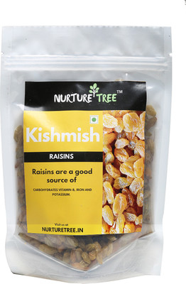 

NURTURE TREE Golden Raisins Premium Quality Indian Kishmish 500 g Kernels(500 g, Pouch)
