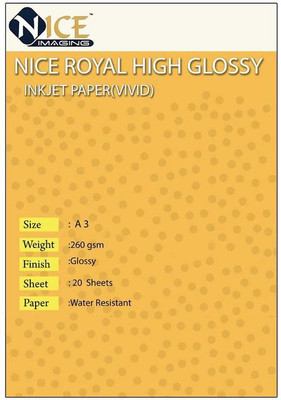

Nice INKJ42 Unruled A3 Inkjet Paper(Set of 1, White)