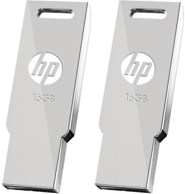 

HP V232W Combo of Two 16 GB Metal Pendrives USB 2.0 Flash Drive 16 GB Pen Drive(Silver)
