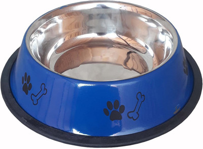 

Pet Needs High Quality Stainless Steel Non Slippery Food Bowl- (Small-500ml) Round Steel Pet Bowl(500 ml Blue)