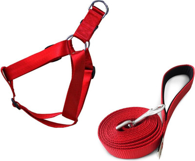 Furious3D Dog Harness & Leash(, RED