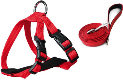 Furious3D Dog Harness & Leash(, RED