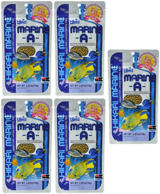 

ROYAL PET Hikari Marine A 110g (3.87oz) PACK OF 5 | MADE IN JAPAN | Great For Larger Marine Fishes | 550 g Dry Fish Food(Pack of 5)