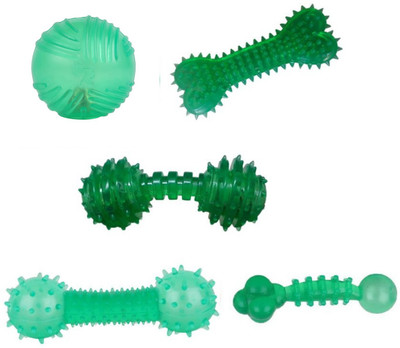 

W9 High Quality Combo Of 5 Translucent Toy For Puppy Rubber Chew Toy For Dog