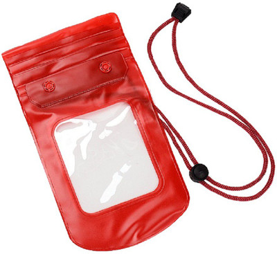 Fully Phone Waterproof Sealed Transparent Bag,Waterproof Bag For Men's & Women's Pouch(Red)