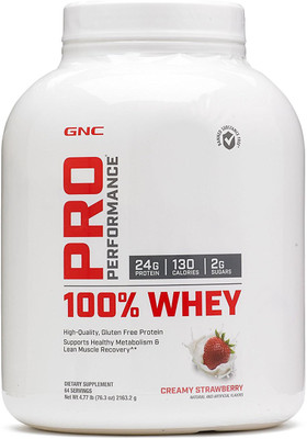 

GNC Pro Performance 100% Whey Protein Powder (Strawberry) (4.76 lb) Whey Protein(4.76 pounds, Strawberry)