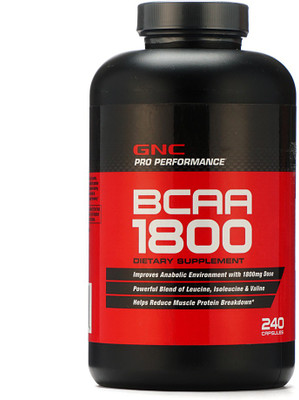 

GNC Pro Performance BCAA 1800 - Aids Reduce Muscle Protein Breakdown (240 Capsules) BCAA(150 g, Unflavored)