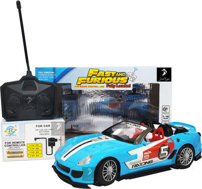 

Jack Royal Fast & Furious 1:16 Radio Control Car With 4AA Batteries for Car(Blue Open)(Sky blue)