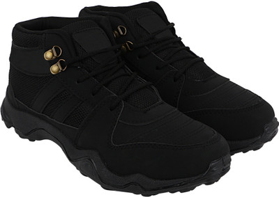 

Pexlo 416 Black Running Shoes Casuals For Men(Black