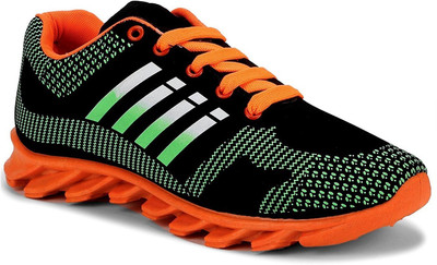 

Pexlo 9101 Sports Shoes (Running, Cricket and Gym Shoes) Running Shoes For Men(Multicolor, Orange::green