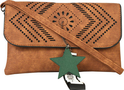 

Cidky Women Casual Tan PU Sling Bag