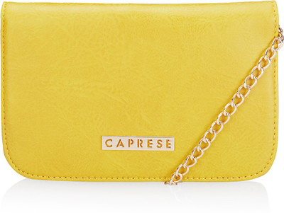 

Caprese Women Yellow PU Sling Bag