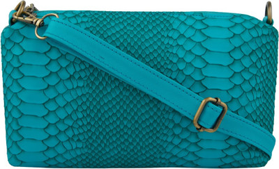 TARUSA Women Casual Blue Leatherette Sling Bag