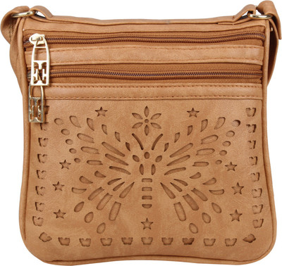 

Aadhunik LIbaas Women Casual Khaki PU Sling Bag