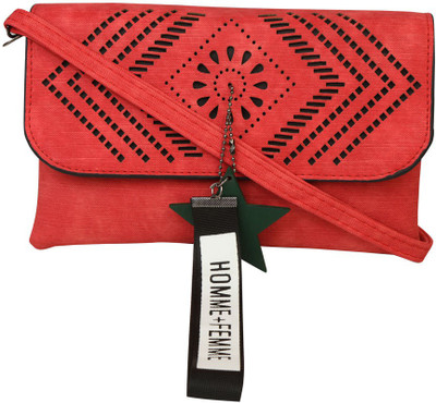 

Bee fashionable Women Casual Red PU Sling Bag