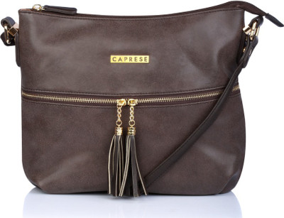 

Caprese Women Brown PU Sling Bag