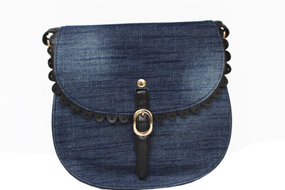 

Damit Women Casual Blue, Black PU Sling Bag, Black;blue
