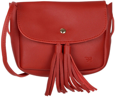 

Nifty Fashion Women Casual Red Leatherette Sling Bag