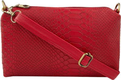 

TARUSA Women Casual Red Leatherette Sling Bag