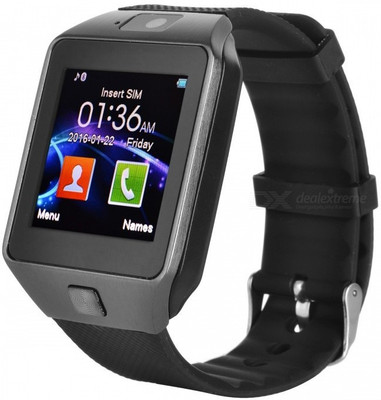 

SoundBuddy Certified DZ09-G18 Camera, Dailing, Sim Card & SD Card enable fitness tracker Wearable Black Smartwatch(Black Strap M)