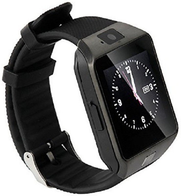 

SoundBuddy Certified DZ09-G9 Camera, Dailing, Sim Card & SD Card enable fitness tracker Wearable Black Smartwatch(Black Strap M)