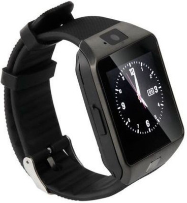 

SoundBuddy Certified DZ09-G16 Camera, Dailing, Sim Card & SD Card enable fitness tracker Wearable Black Smartwatch(Black Strap M)