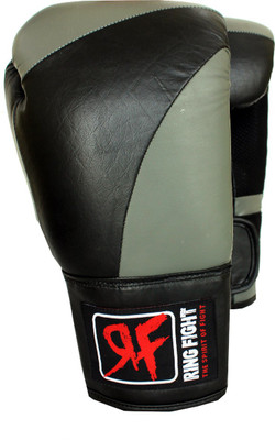 

Ring Fight Professional Boxing Gloves (M, Grey), Black/grey