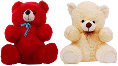 

KHATU SHYAM ENTERPRISES 2 Feet Combo of Cute Lovable Stuffed Spongy Hugable Sitting Teddy Bear Red 60 CM and Cream 60 CM - 60 cm (Red, Cream) - 60 cm(Red, Cream), Cream;red