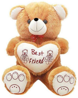 

Toystation Best friends With Heart 70 cm Huggable And Loveable For Someone Special - 70 cm(Brown)