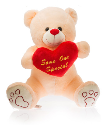 

Dimpy Stuff Bear Someone Special - 55 cm(Red, Beige), Beige;red
