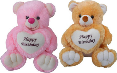 

KHATU SHYAM ENTERPRISES 2 Feet Combo of Cute Lovable Stuffed Spongy Huggable Sitting Happy Birthday Teddy Bear Pink 58 CM and Brown 58 CM - 60 cm(Pink, Brown), Brown;pink
